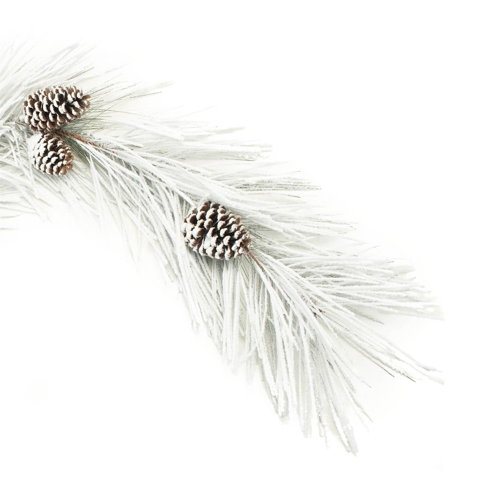 Flocked Long Needle Pine Garland 48"L. Picture 3
