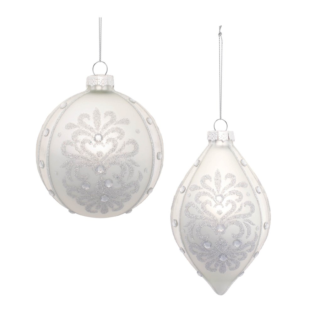 Glittered Ornaments (Set of 6). Picture 1