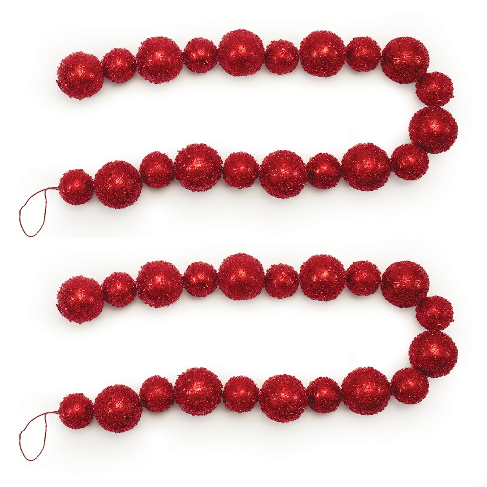 Beaded Ball Ornament String Garland (Set of 2). Picture 3