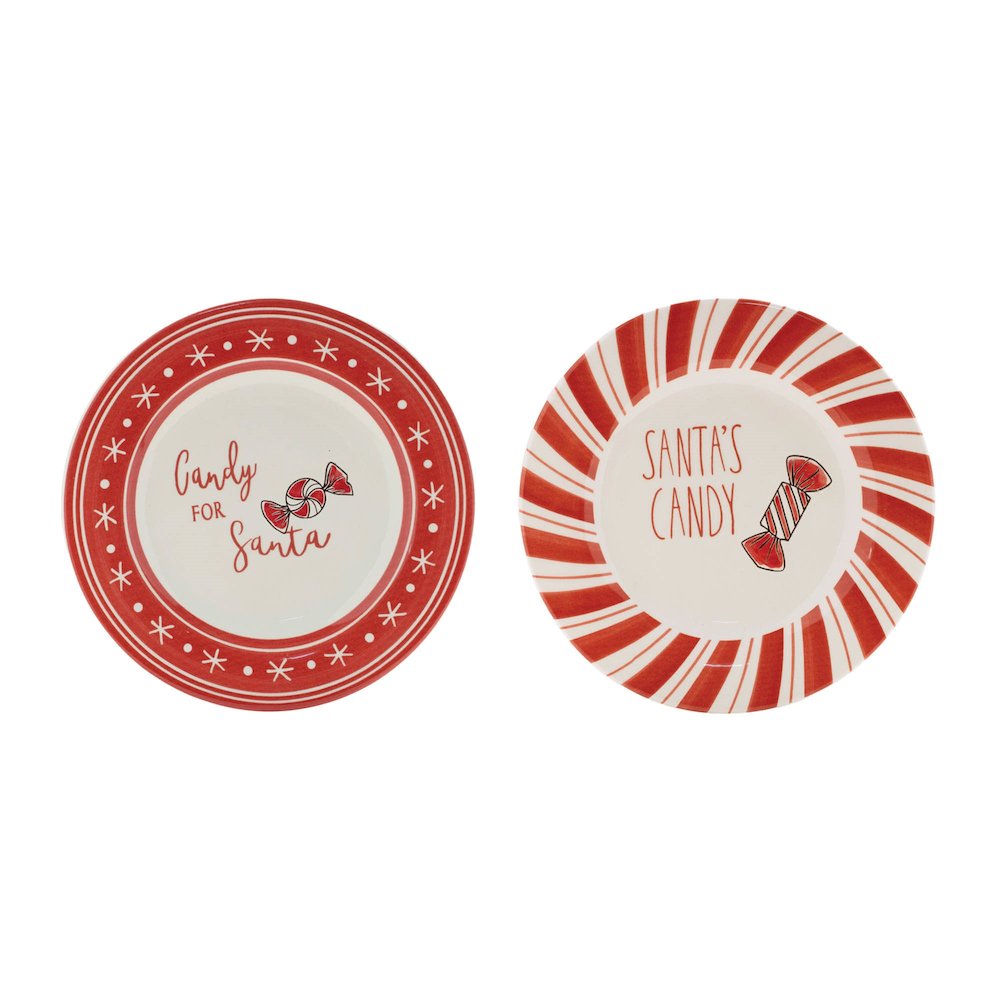 Ceramic Santa Candy Plate (Set of 4). Picture 1