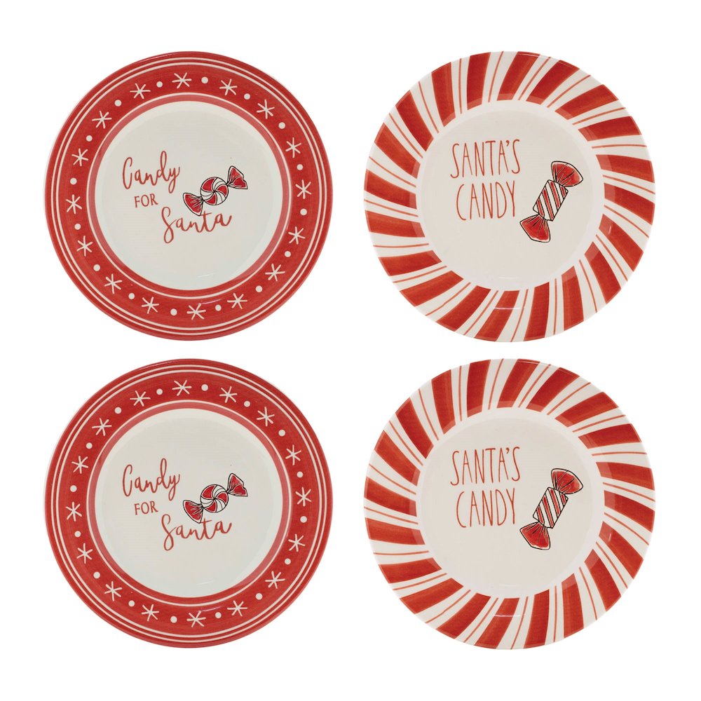 Ceramic Santa Candy Plate (Set of 4). Picture 4