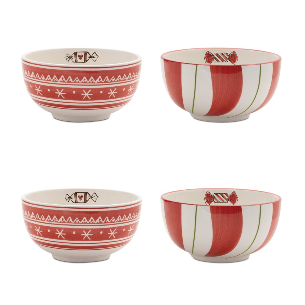 Ceramic Santa Candy Bowl (Set of 4). Picture 4