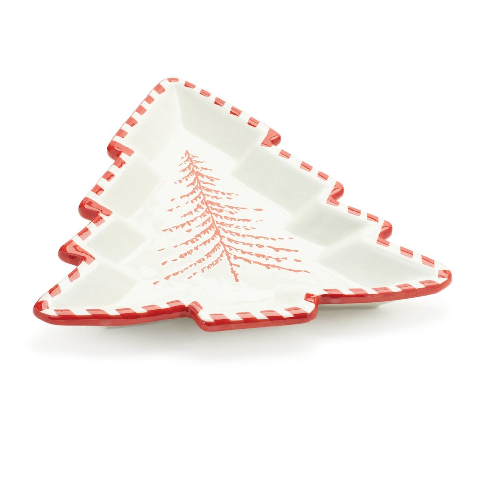 Ceramic Pine Tree Platter (Set of 2). Picture 1