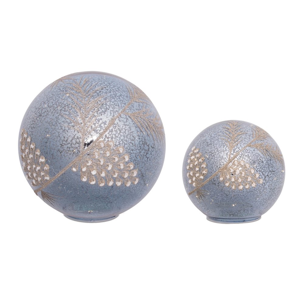LED Pinecone Globe (Set of 2). Picture 1