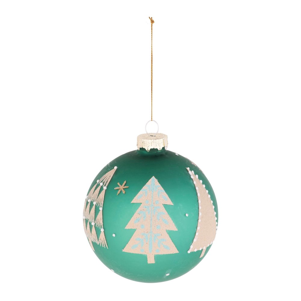 Beaded Pine Tree Ball Ornament (Set of 6). Picture 2