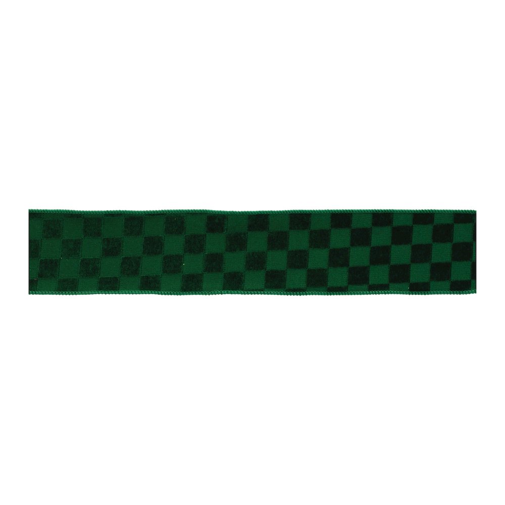 Checkered Texture Wired Ribbon (Set of 2). Picture 1