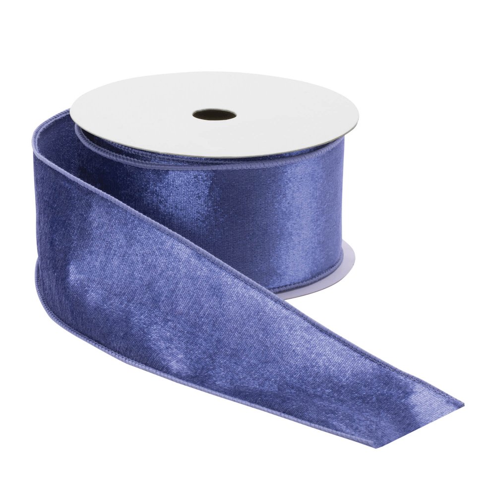 Blue Wired Ribbon (Set of 2). Picture 2
