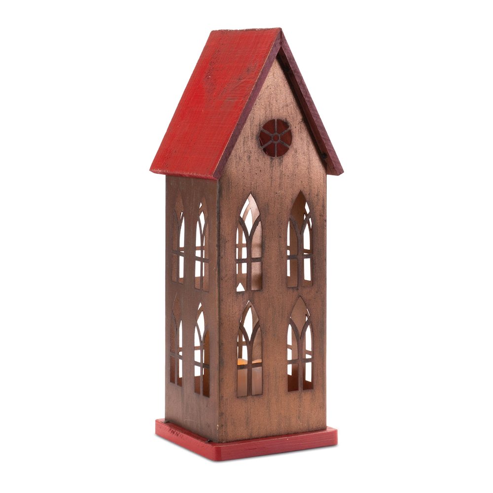 LED Church with Candle 17.5"H. Picture 1