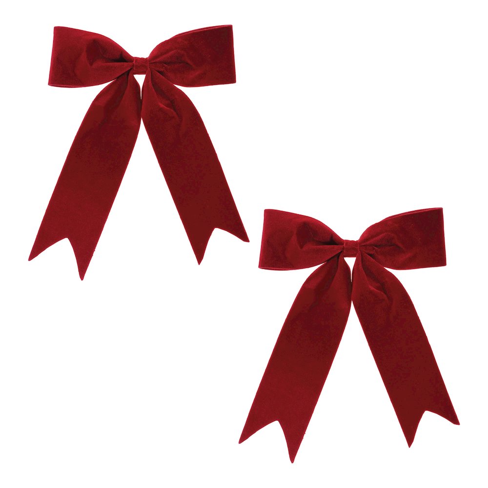 Red Holiday Bow (Set of 2). Picture 2