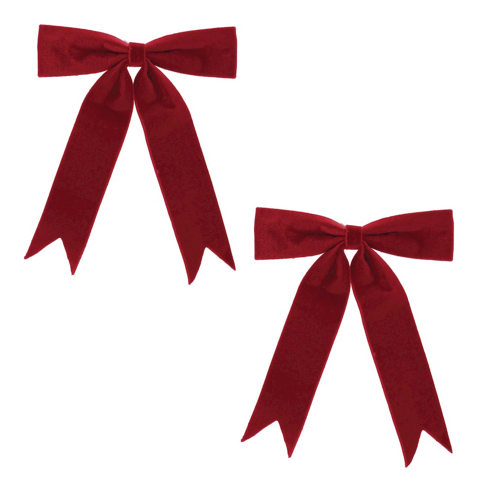 Red Holiday Bow (Set of 2). Picture 2