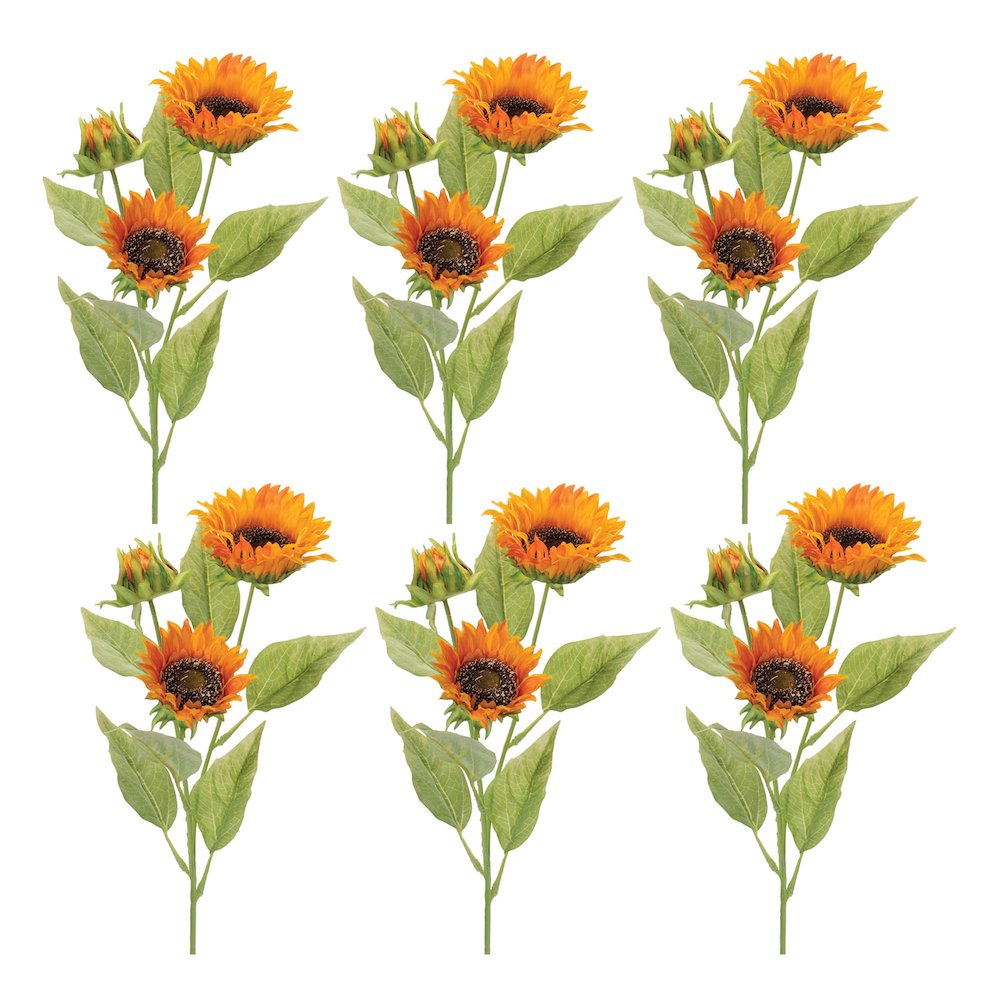 Fall Sunflower Spray (Set of 6). Picture 3