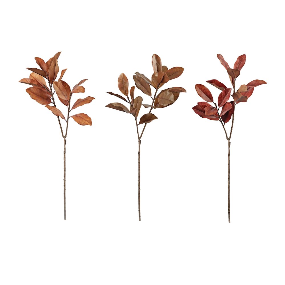 Fall Magnolia Leaf Spray (Set of 6). Picture 1