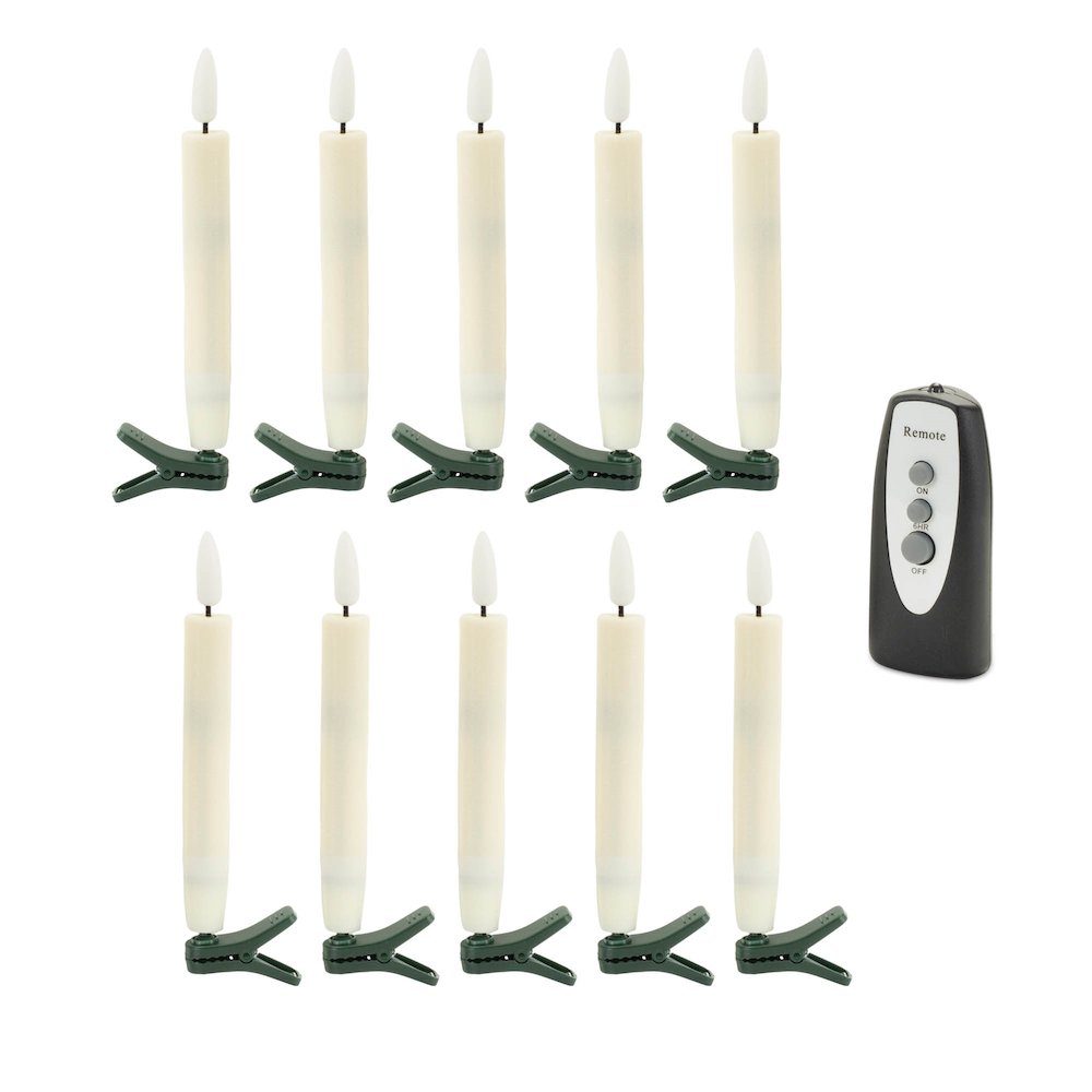 LED Clip-On Taper Candle (Set of 10). Picture 1