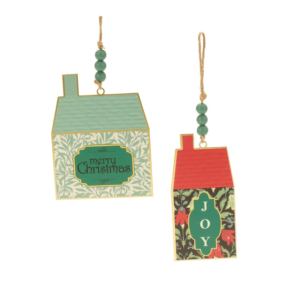 Holiday House Ornament (Set of 4) 6"H. Picture 1