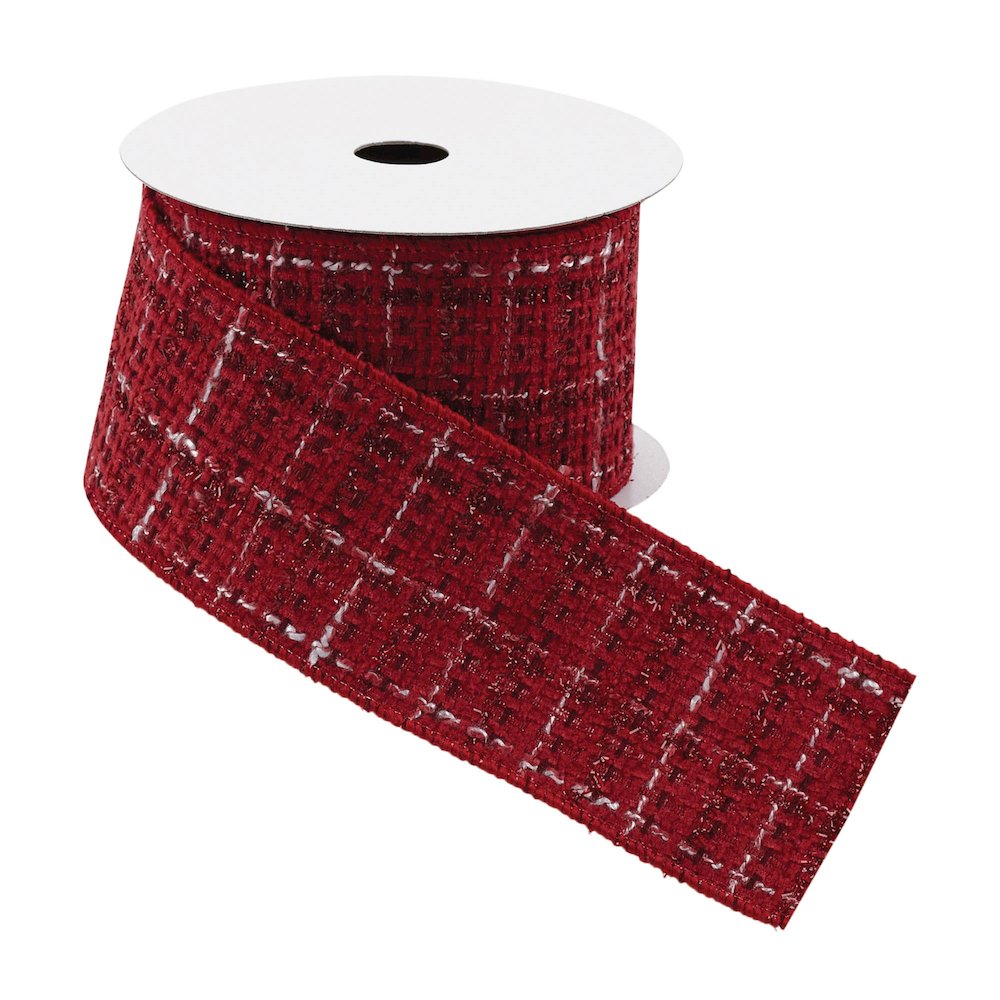 Tattersall Plaid Wired Ribbon 2.5" x 5 Yds.. Picture 2