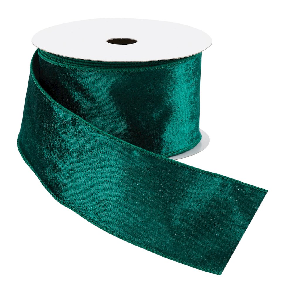 Teal Blue Wired Ribbon 2.5" x 10 Yds.. Picture 2