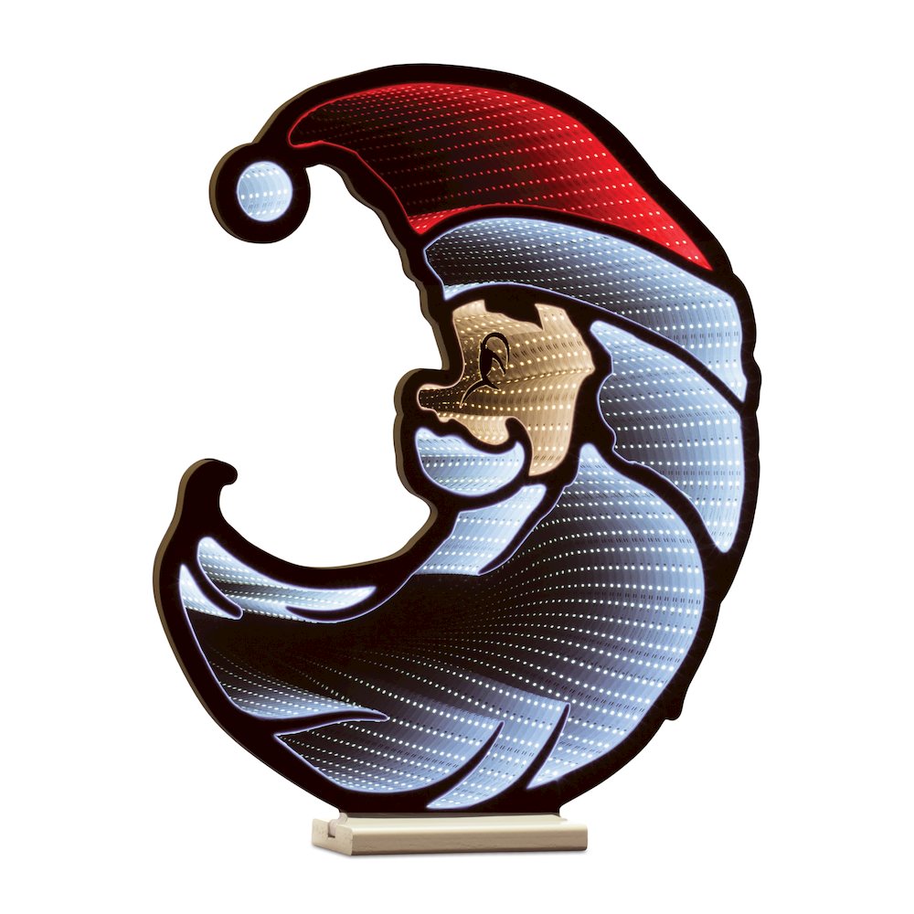 Santa Half Moon Ekkolight 23"H. Picture 1