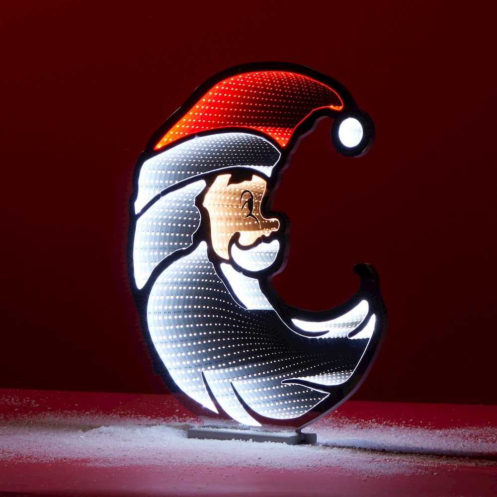 Santa Half Moon Ekkolight 23"H. Picture 5