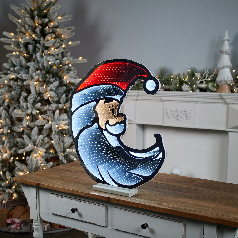 Santa Half Moon Ekkolight 23"H. Picture 3