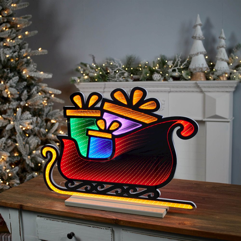 Santa's Sleigh Ekkolight 24.5"L. Picture 2
