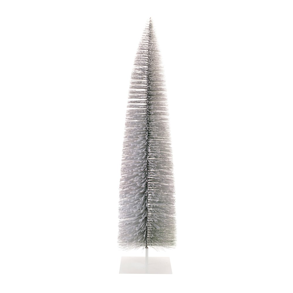 Set of 2 Silver Glitter Holiday Trees. Picture 1