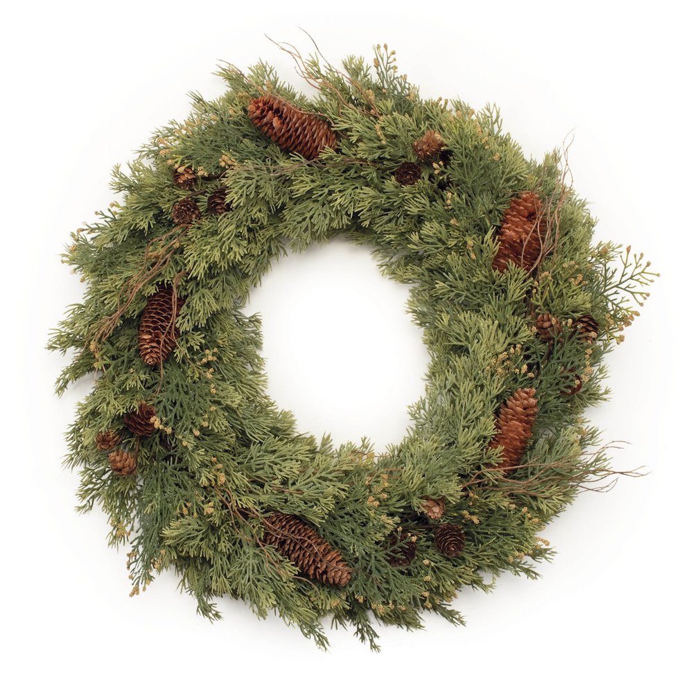 Pine and Pinecone Wreath 22"D. Picture 1