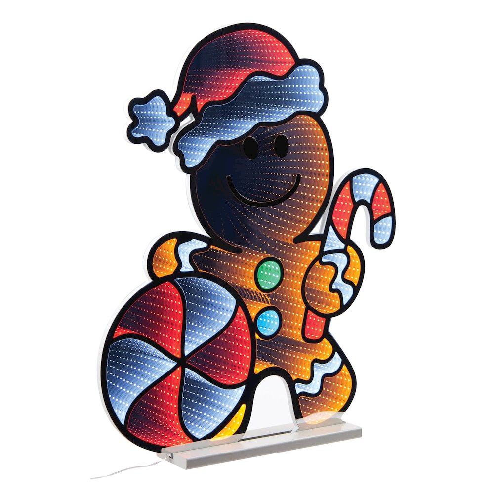 Peppermint Gingerbread Man Ekkolight 29.5"H. Picture 1