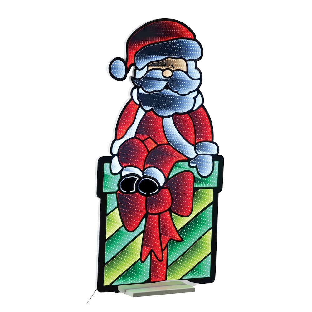 Santa on Package Ekkolight 47"H. Picture 1