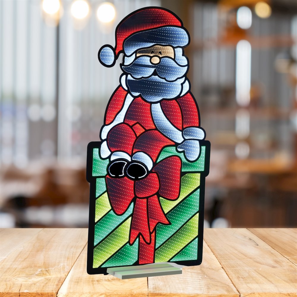 Santa on Package Ekkolight 47"H. Picture 3
