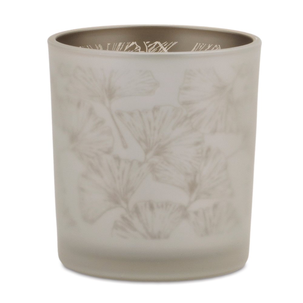 Set of 3 Silver & Gold Glass Votive Candle Holders. Picture 4