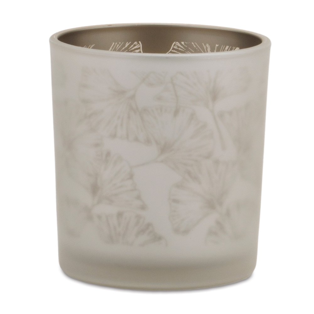 Set of 3 Silver & Gold Glass Votive Candle Holders. Picture 5