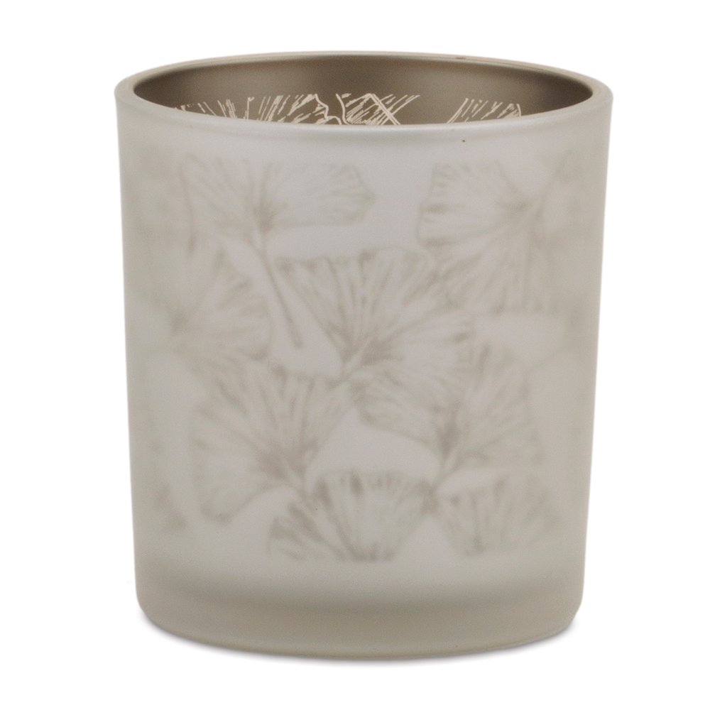 Set of 3 Silver & Gold Glass Votive Candle Holders. Picture 6