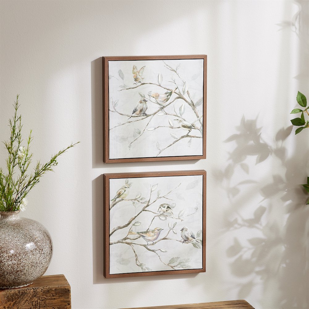 Framed Birds on Branches Canvas Art (Set of 2). Picture 2