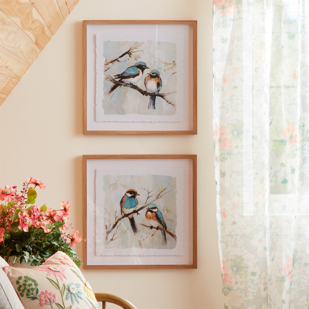Framed Bird Couple Wall Print (Set of 2). Picture 2