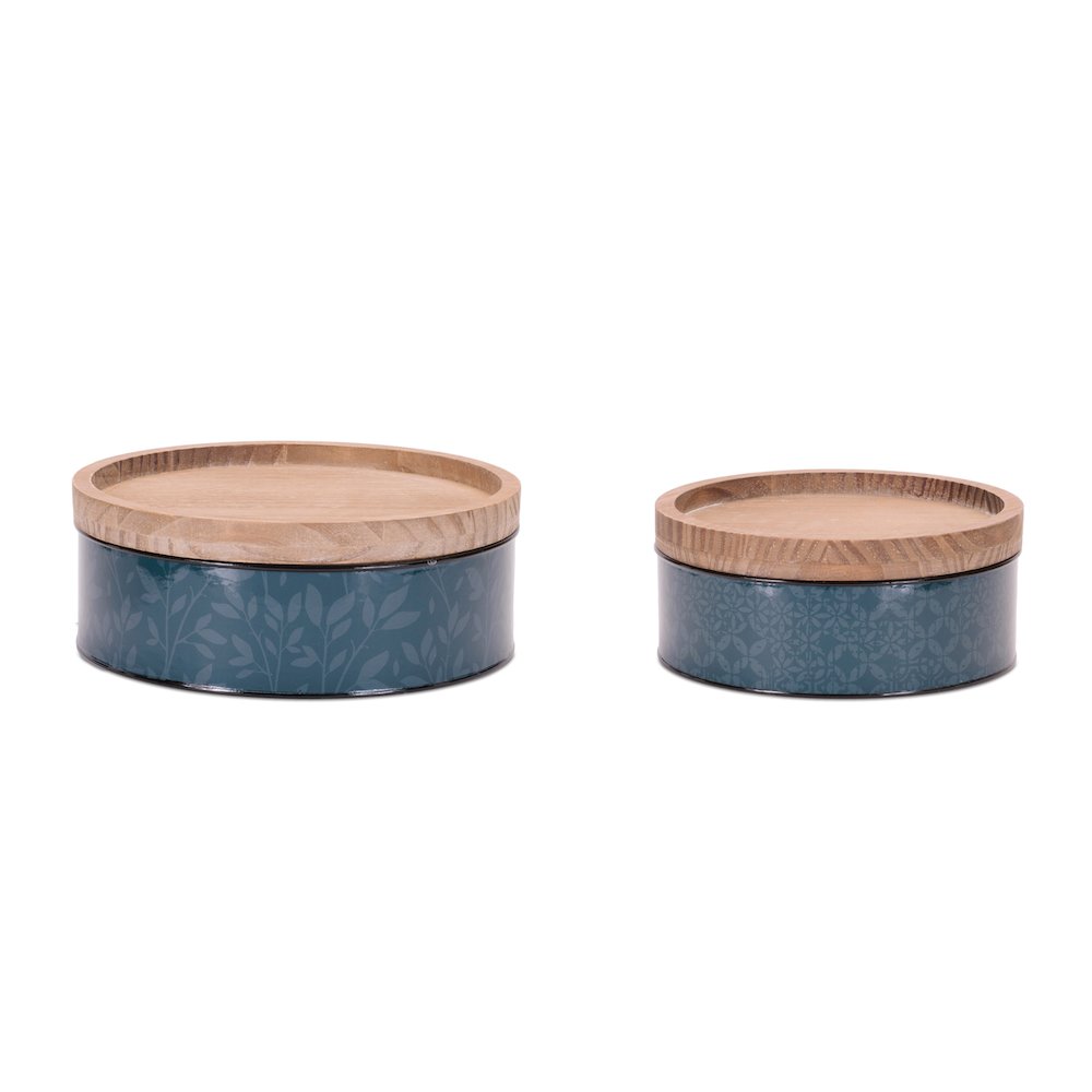 Blue Canisters (Set of 2). Picture 1