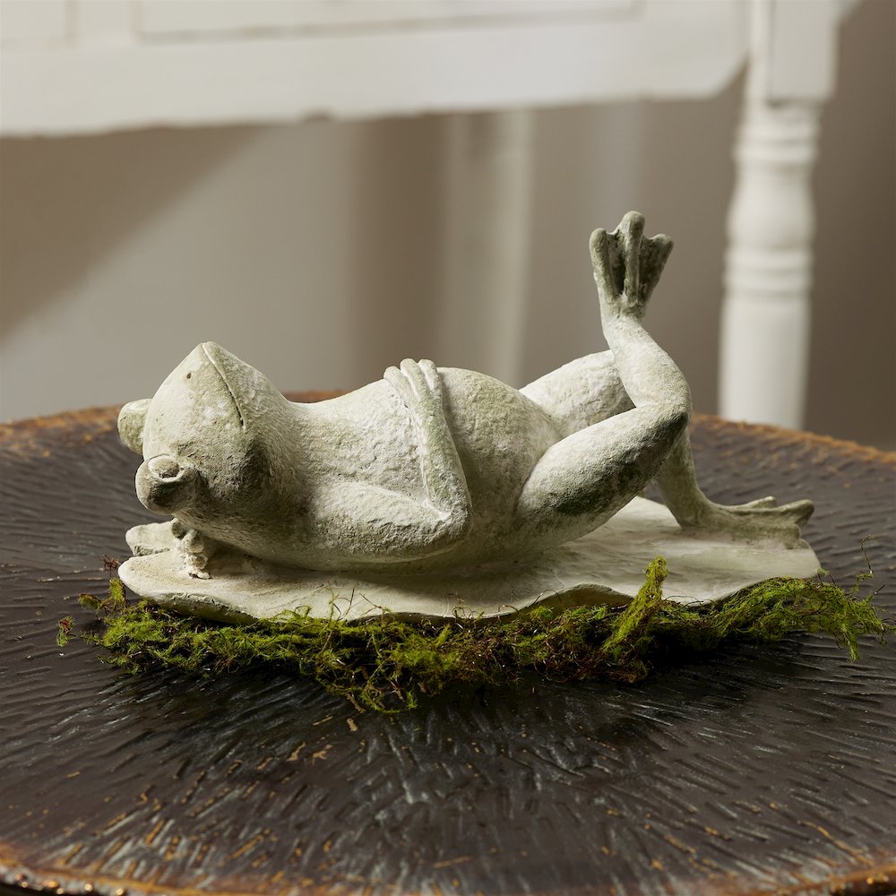 Laying Frog Figurine (Set of 4). Picture 2