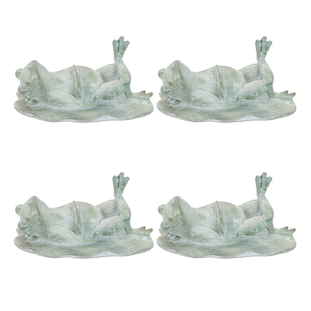 Laying Frog Figurine (Set of 4). Picture 5