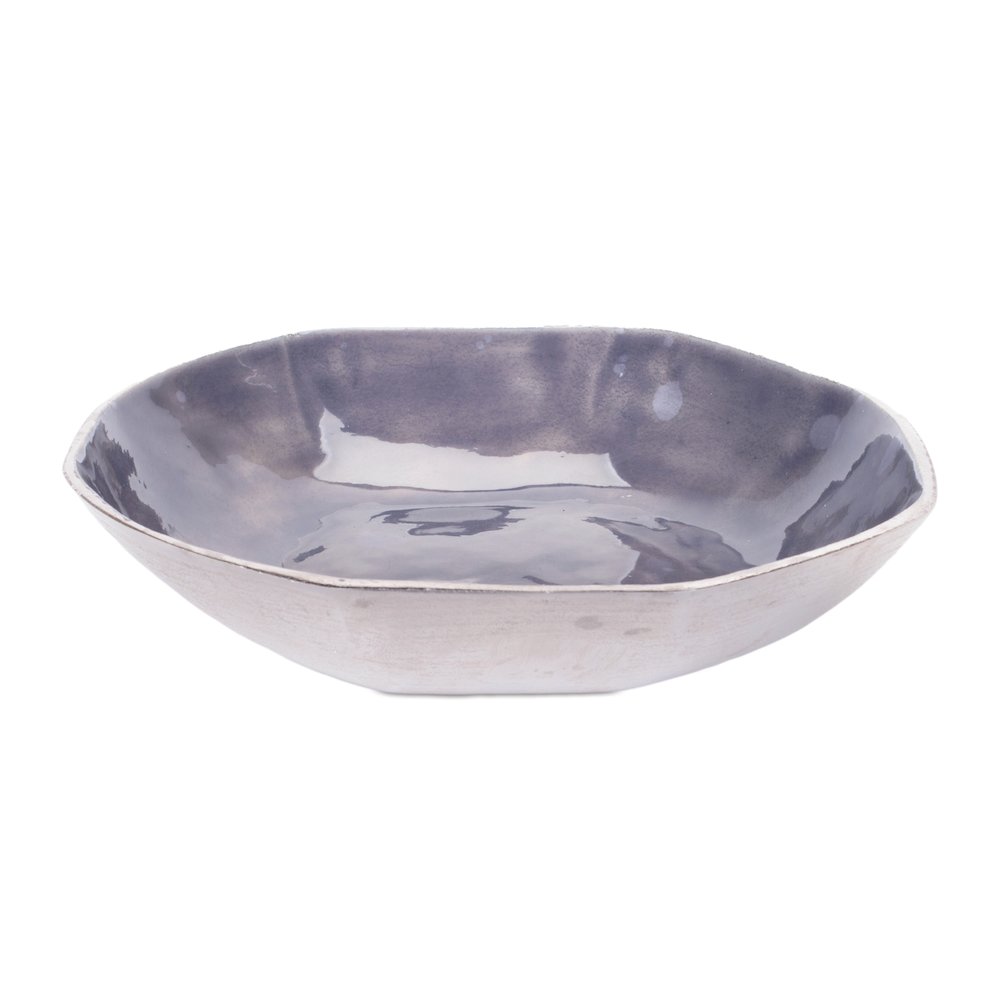 Metallic Aluminum Bowl 13.75"D. Picture 1