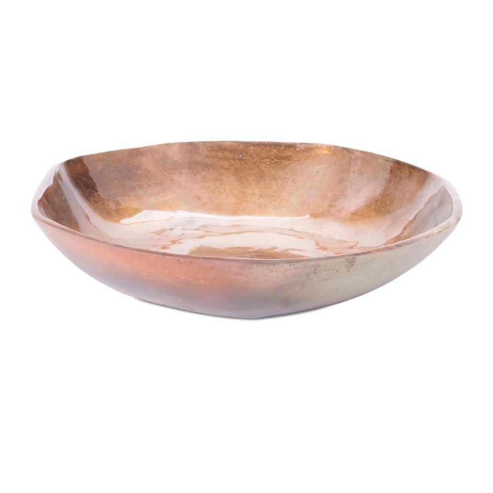 Metallic Aluminum Bowl 13.75"D. Picture 1