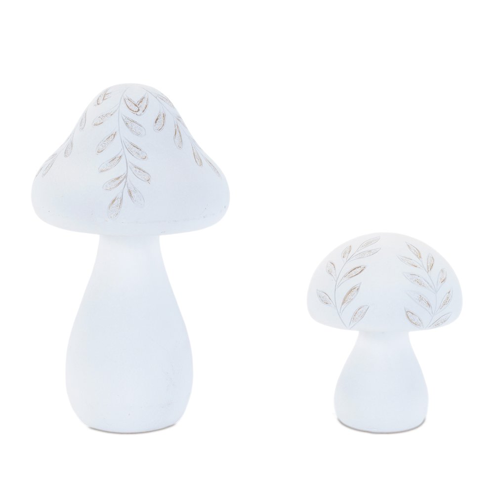 Etched Mushroom Decor (Set of 2). Picture 1