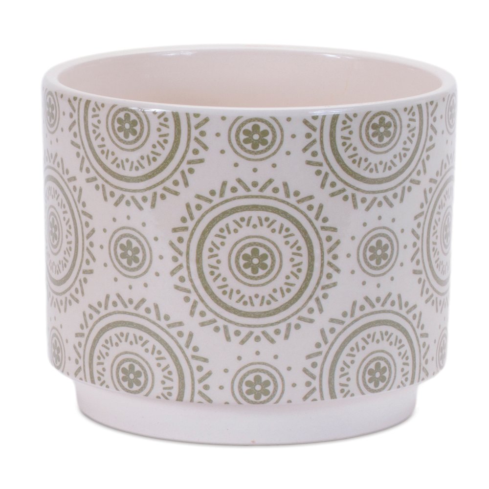 Stone Floral Patterned Planter (Set of 3). Picture 4