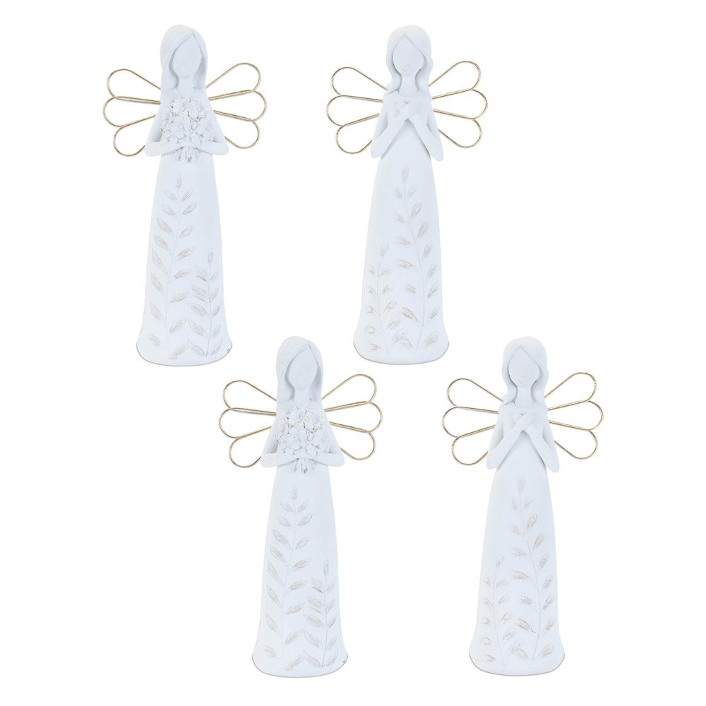 Etched Angel Figurine (Set of 4). Picture 4