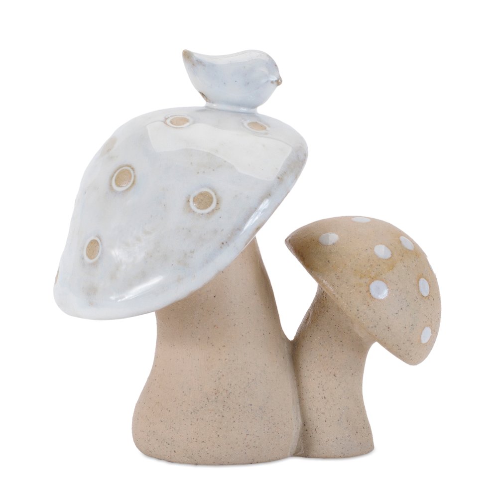 Porcelain Mushroom Decor (Set of 6). Picture 3