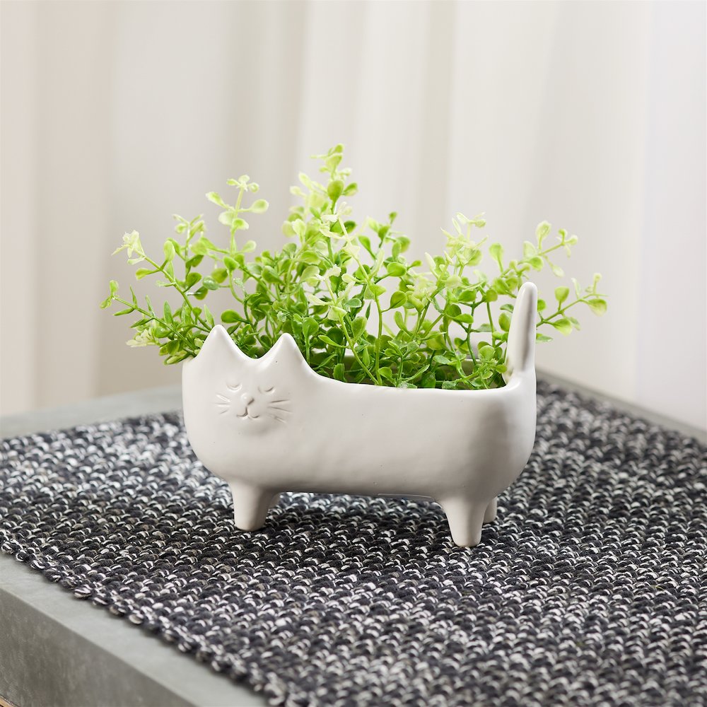 Ceramic Cat Planter (Set of 2). Picture 2