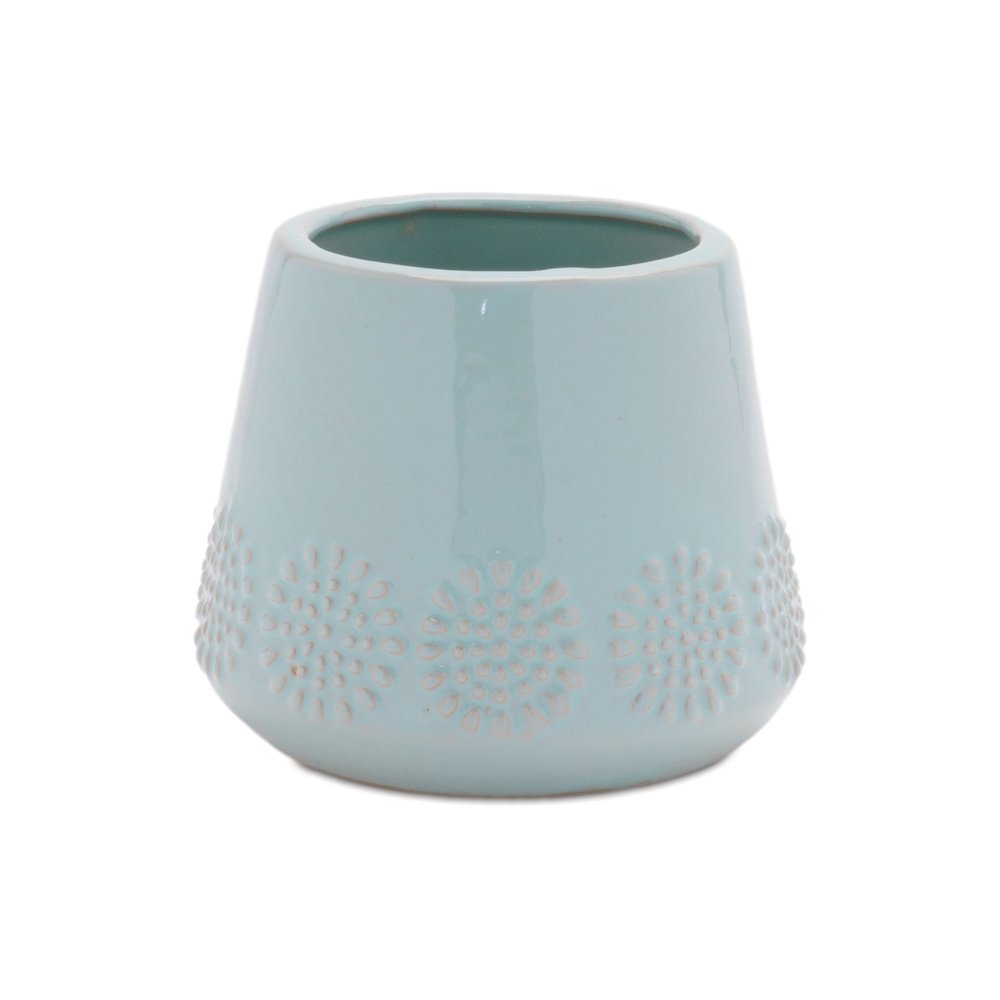 Ceramic Starburst Pattern Planter (Set of 2). Picture 3