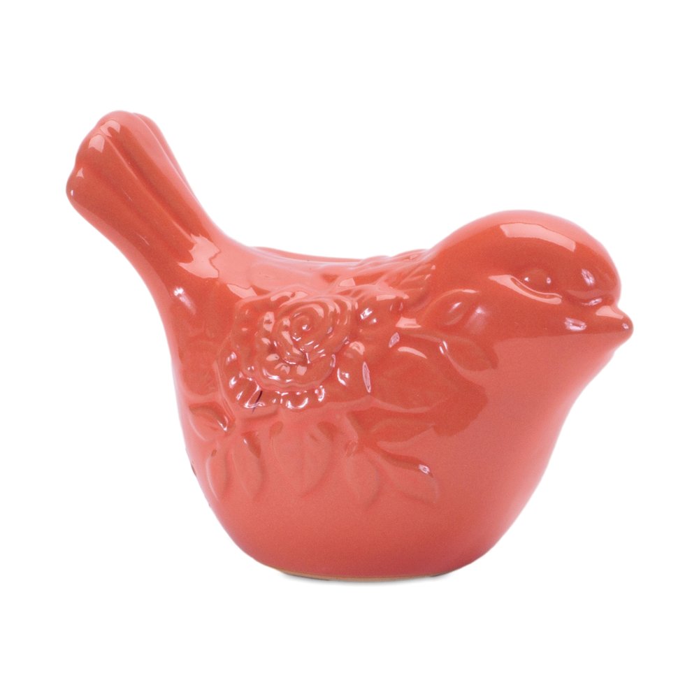 Ceramic Floral Bird Figurine (Set of 6). Picture 3