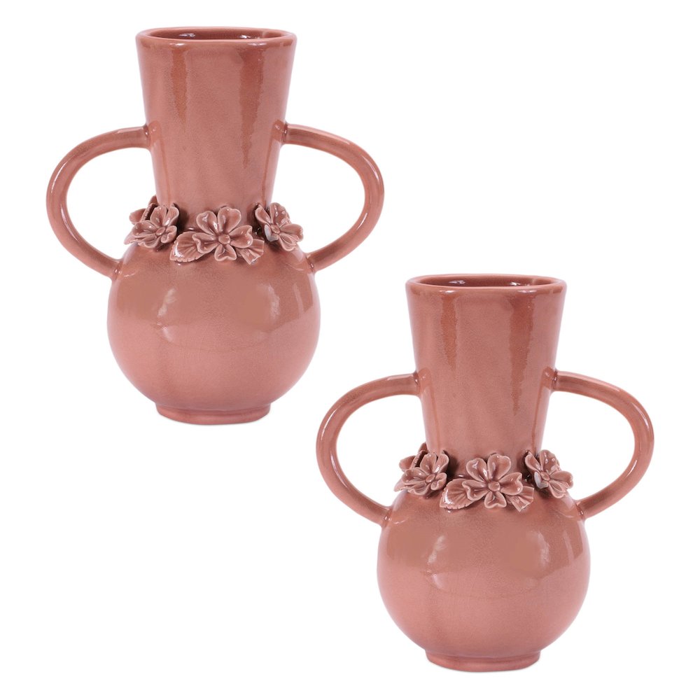 Storeware Vase with Floral Accent (Set of 2). Picture 4