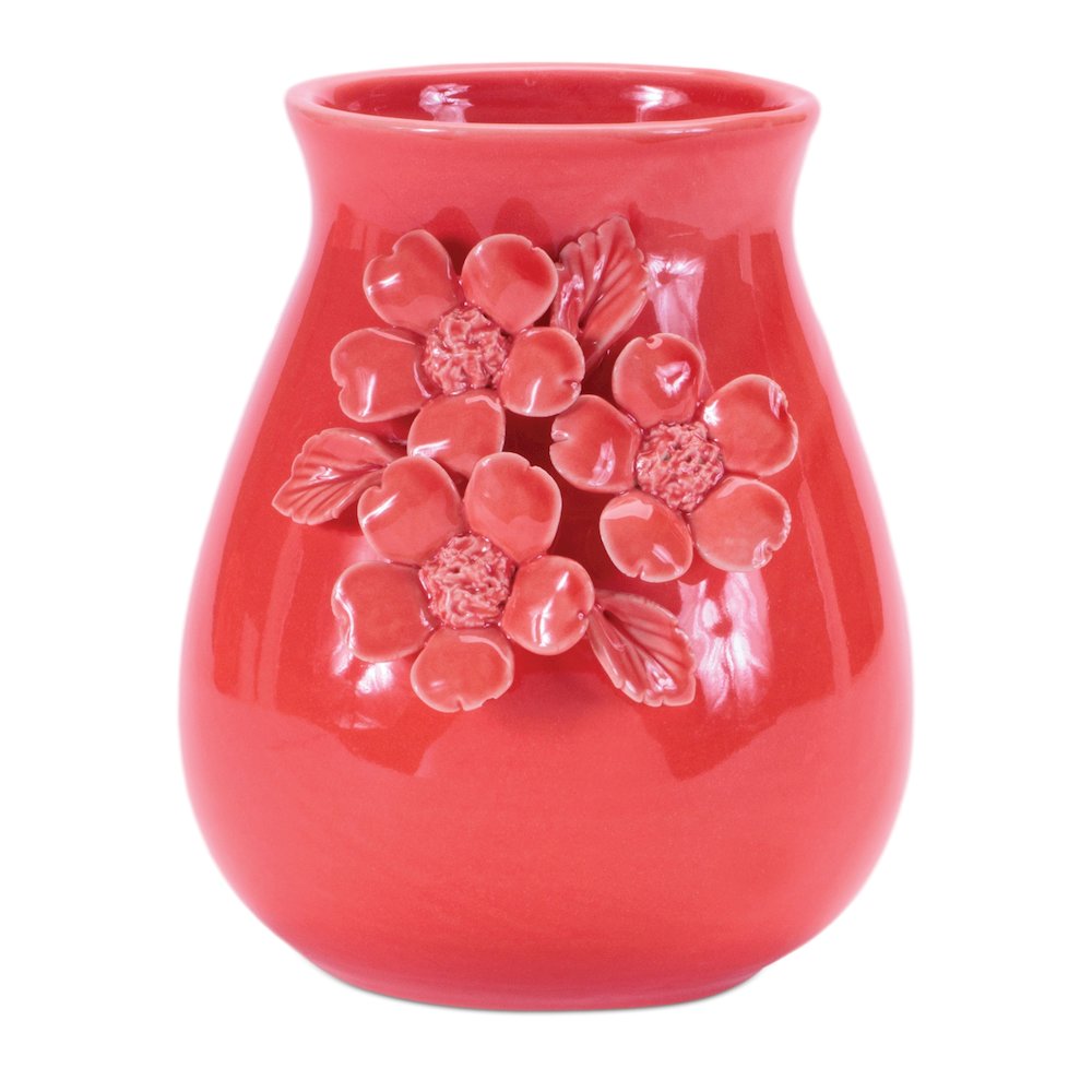Storeware Vase with Floral Accent (Set of 2). Picture 1