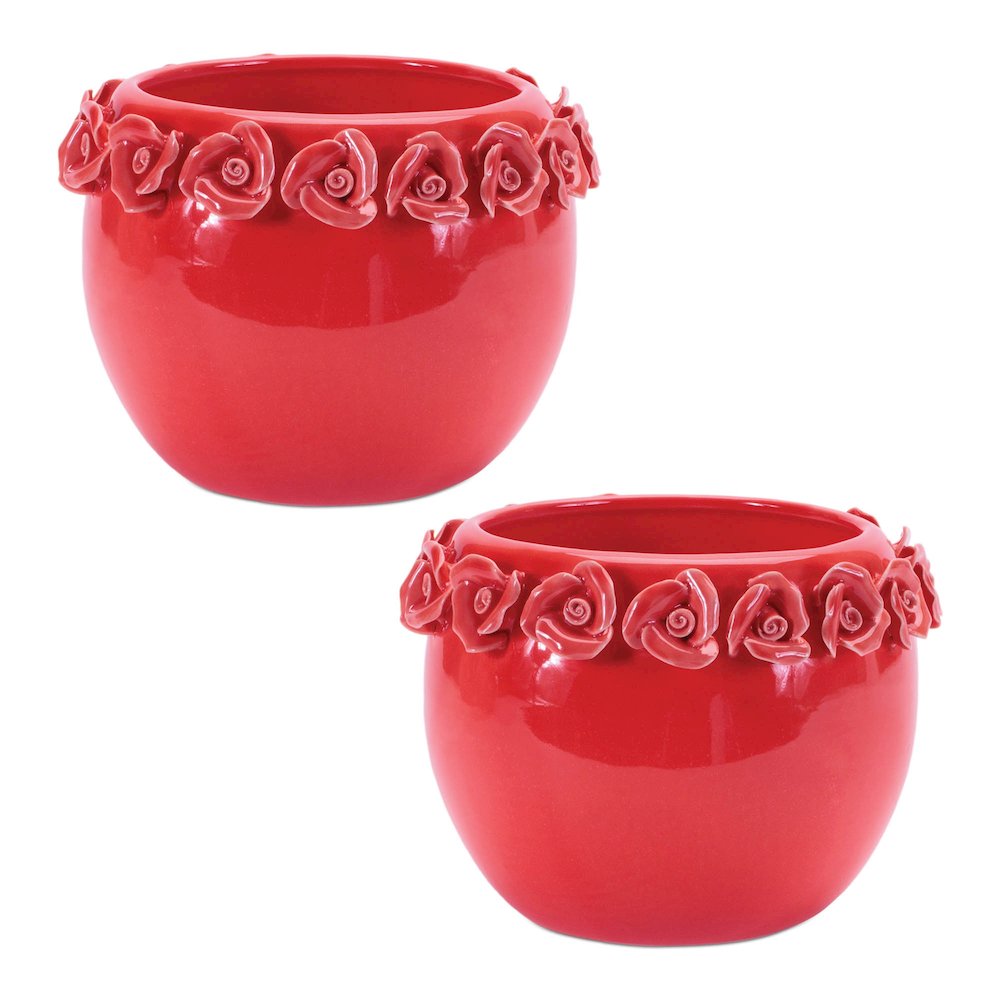 Storeware Bud Vase with Floral Accent (Set of 2). Picture 4