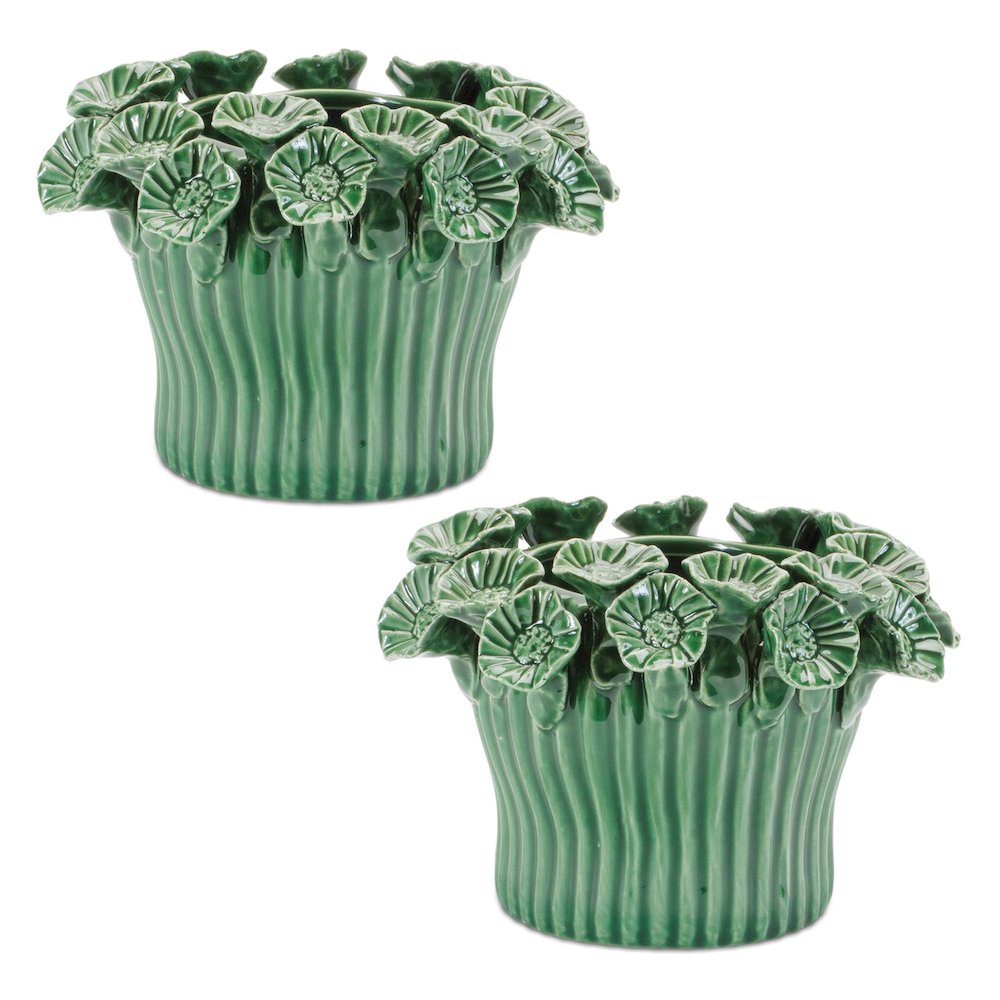Storeware Bud Vase with Floral Accent (Set of 2). Picture 4